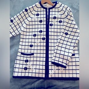 Lilly of California vintage open front cardigan sweater.